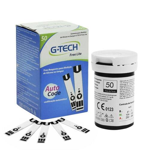 Tiras Reagentes G-Tech Free Lite Glicemia 50 Unidades Menor preço em Tiras Reagentes G-Tech Free Lite Glicemia 50 Unidades