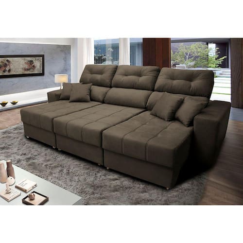 Sofá Retrátil e Reclinável Cama inBox Diamond 2,25m Tecido Suede Velusoft é boa?