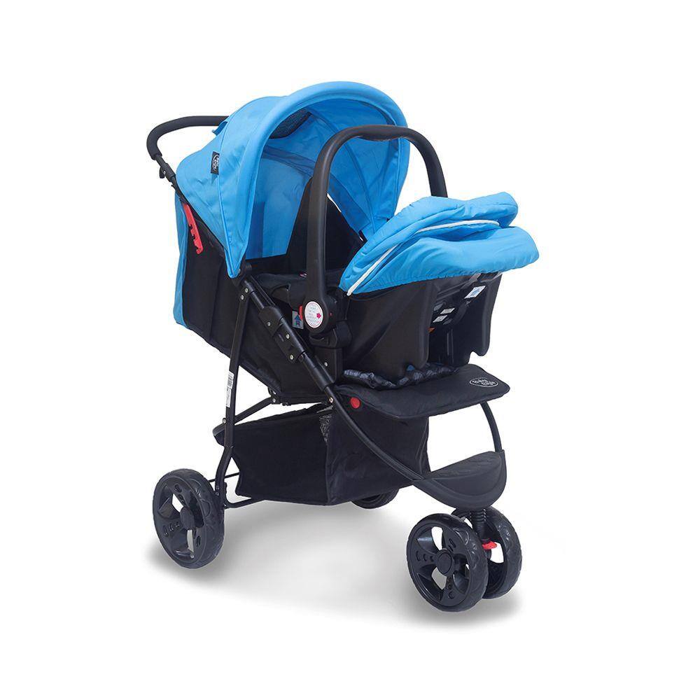 Travel System (Carrinho + Bebê Conforto) Urban Azul Baby Style | Ponto