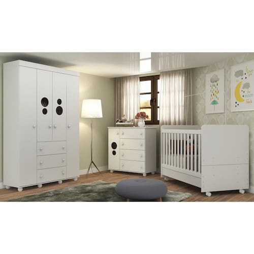 Quarto Completo Pimpolho com berço 3 em 1 com rodízios Multimóveis Branco é ruim? Quarto Completo Pimpolho com berço 3 em 1 com rodízios Multimóveis Branco é boa?