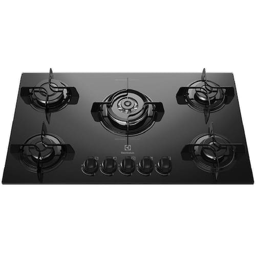 Cooktop à Gás KE5TP 5 Queimadores Preto Electrolux Bivolt - Bivolt Menor preço em Cooktop à Gás KE5TP 5 Queimadores Preto Electrolux Bivolt - Bivolt