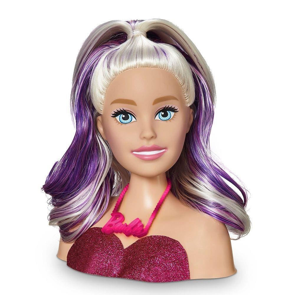 Boneca Barbie Busto P/pentear + Kit Salão De Beleza -c/vídeo