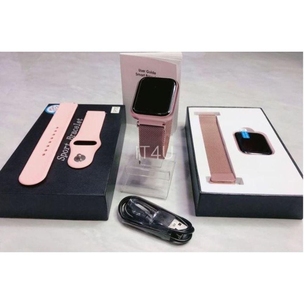 relógio smart watch esportivo t80 bluetooth android e ios