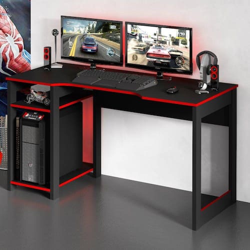 Mesa Gamer 2 Prateleiras ME4152 Tecnomobili Menor preço em Mesa Gamer 2 Prateleiras ME4152 Tecnomobili