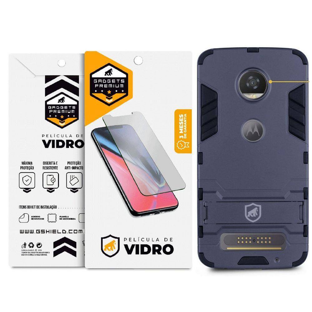 Kit Capa Armor e Película de Vidro Dupla para Motorola Moto Z2 Play -  Gshield | Ponto