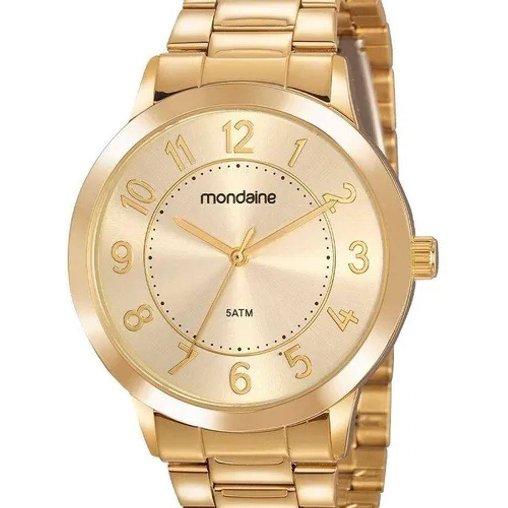 Relógio Mondaine Feminino Dourado Fundo Dourado | Ponto