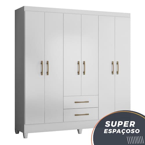 Guarda Roupas Casal com 6 Portas Panamá Branco é boa?