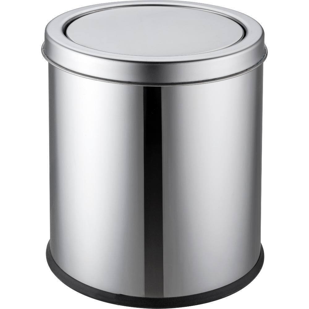 Lixeira Basculante Inox Brilho 5L - A/CASA