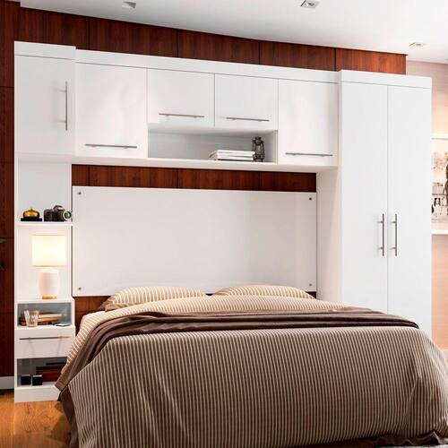 Guarda Roupas Modulado Queen Completo com 7 Portas e 3 Gavetas Ponte 1,80m Star Branco Menor preço em Guarda Roupas Modulado Queen Completo com 7 Portas e 3 Gavetas Ponte 1,80m Star Branco