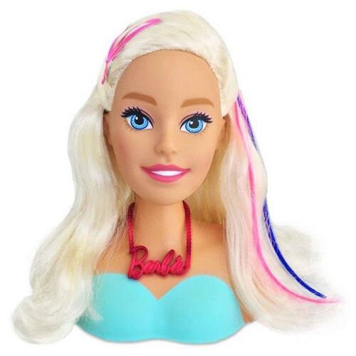 Boneca Barbie Busto Maquiagem Styling Head Faces Acessorios - Rosa