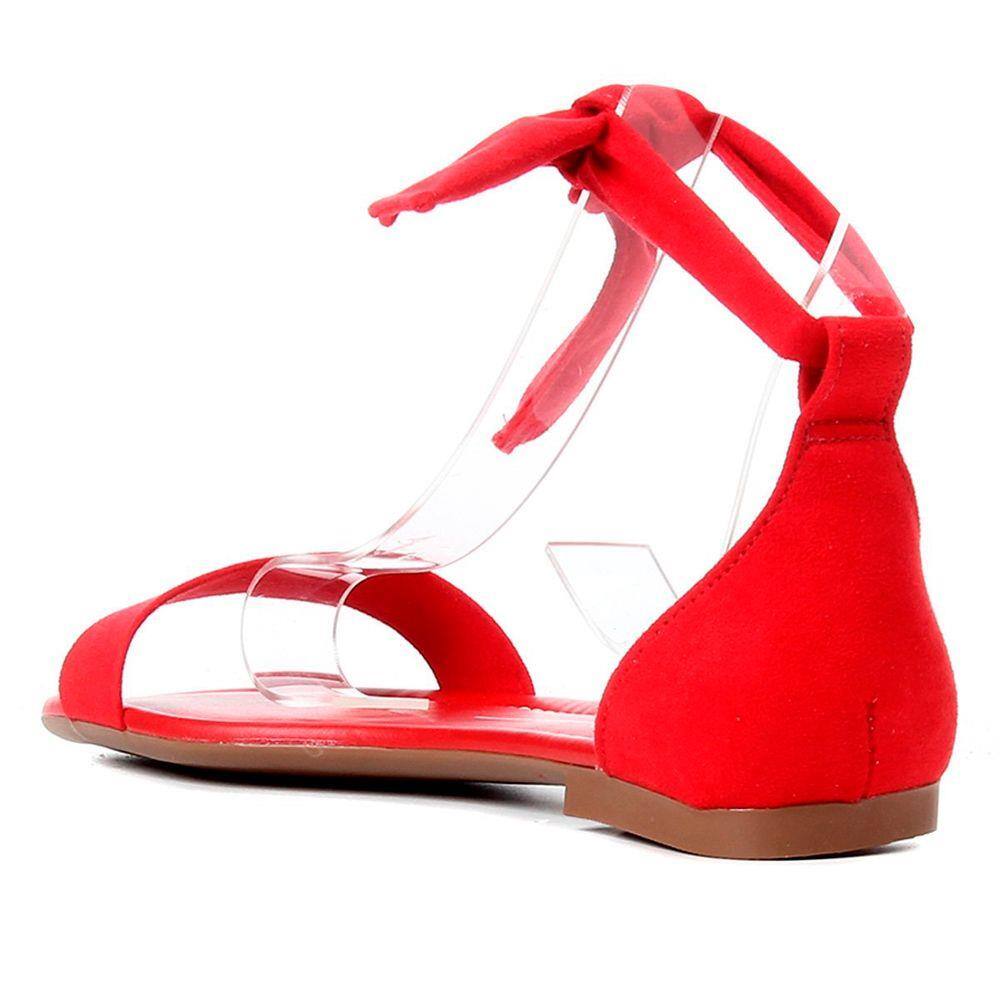 Sandália Feminina Rasteira Tiras Amarração Moleca | Marisa