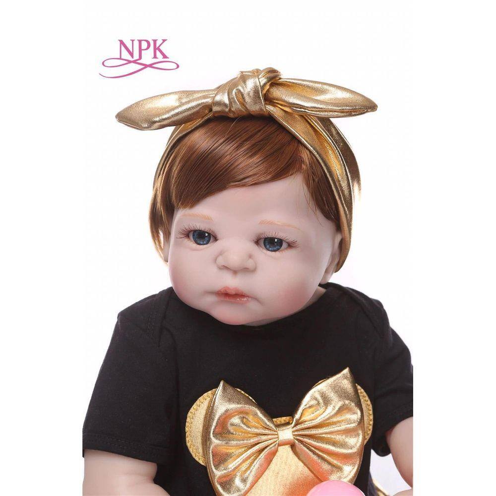 Bebe Reborn Menina 100% Silicone 55 Cm - Produto No Brasil