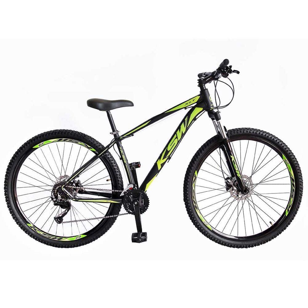 Bicicleta Ksw Xlt 2020 Disc H T17 Aro 29 Susp. Dianteira 27 Marchas - Preto/verde