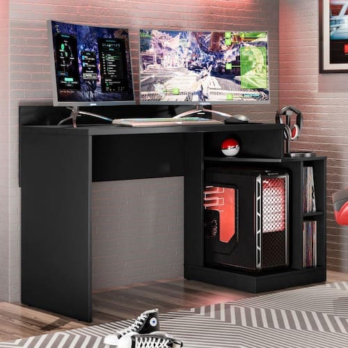 Mesa para Computador / Gamer Play Preto Fosco Menor preço em Mesa para Computador / Gamer Play Preto Fosco