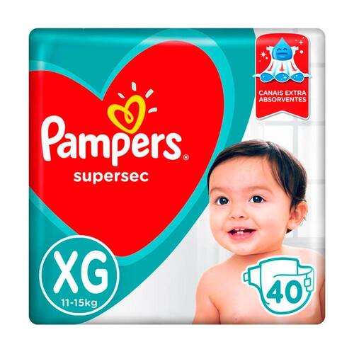 Fralda Pampers Supersec Tamanho XG Pacote Hiper Menor preço em Fralda Pampers Supersec Tamanho XG Pacote Hiper