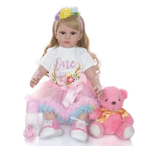 Bebe Reborn Princesa 60 Cm - Boneca Reborn - LUMEN IMPORTADOS