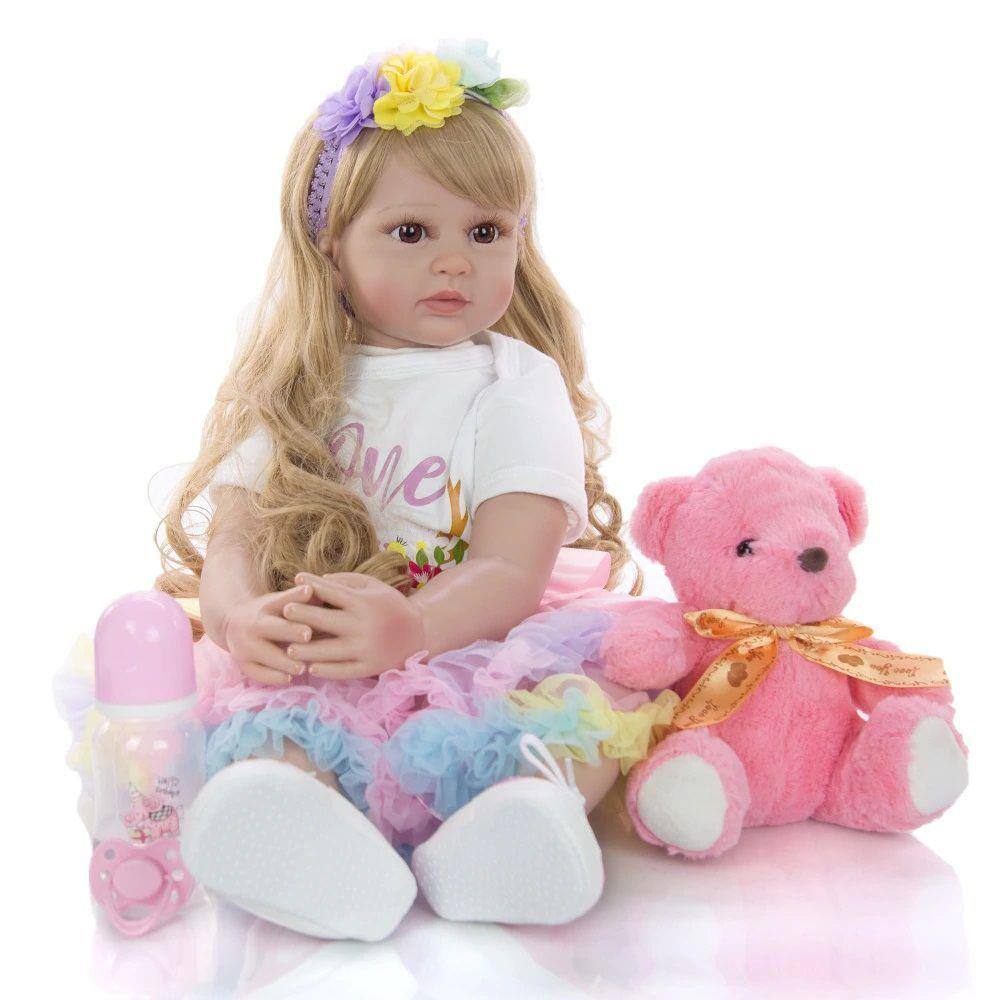 Bebe Reborn Princesa 60 Cm - Boneca Reborn - LUMEN IMPORTADOS