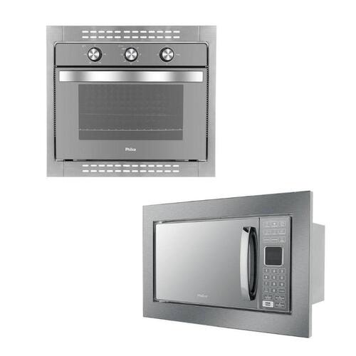 Forno Elétrico de Embutir Philco 46L 110v + Microondas Philco PME25BM 25L Embutir 110v Menor preço em Forno Elétrico de Embutir Philco 46L 110v + Microondas Philco PME25BM 25L Embutir 110v