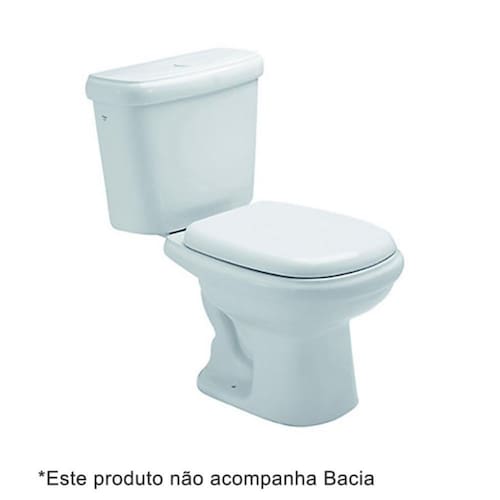 Caixa Acoplada para Vaso Sanitário Plus com Mecanismo Sabatini Branco 3L e 6L Icasa