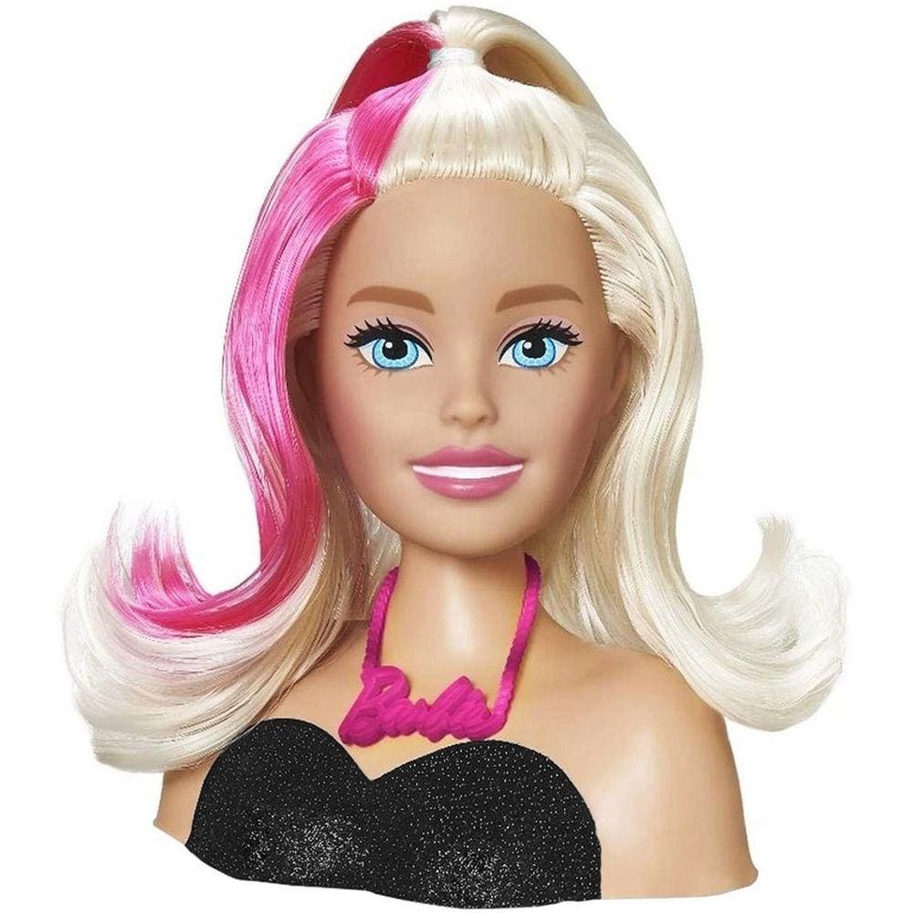 Barbie Boneca Busto Make Hair Fala 12 Frases Com Acessórios