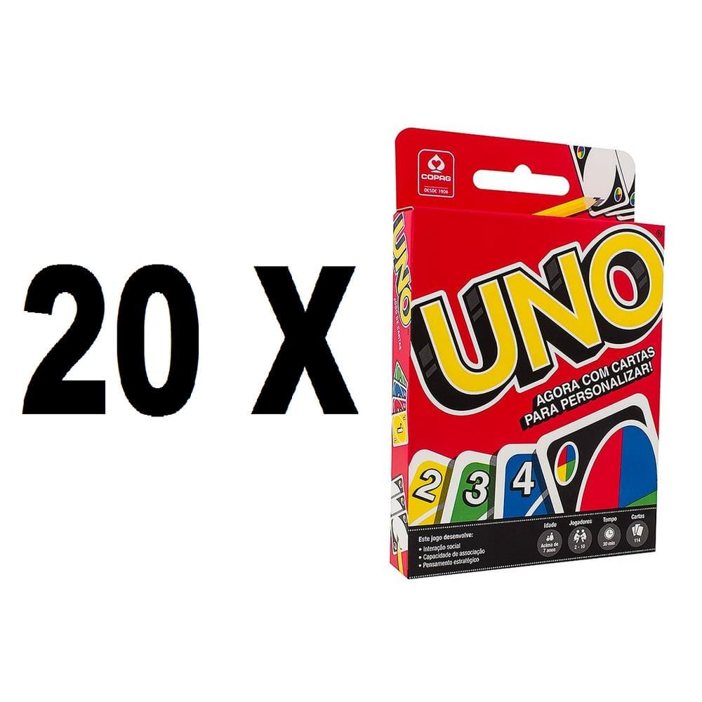 Jogo De Cartas Uno Baralho Copag 2 Unidades Para Todas As Idades