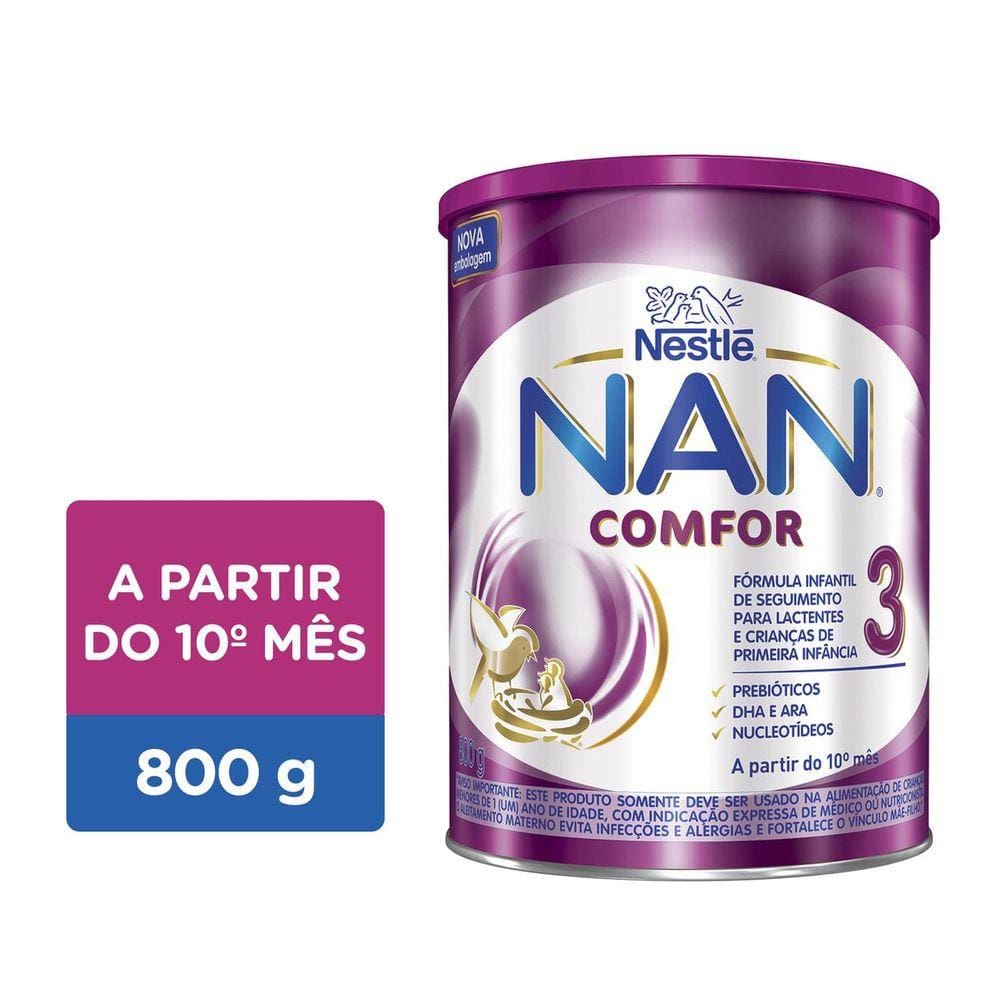 Fórmula Infantil Nan Comfor 3 800g