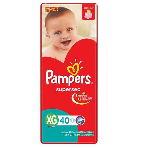 Menor preço em Fralda Descartável Pampers Supersec XG 40 Unidades