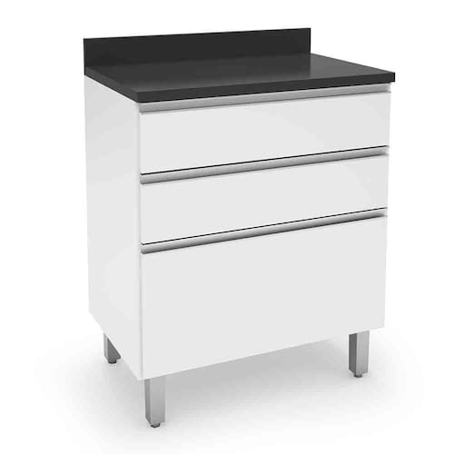 Balcão de Cozinha e Lavanderia com 3 Gavetas 0,70m Top Class Branco é boa?