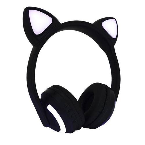 Fone de Gatinho Headphone Bluetooth Orelhas de Gato com LED XTrad LC-831