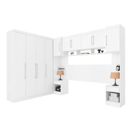 Guarda Roupa Demóbile Módena I Casal c/7Peças Branco Menor preço em Guarda Roupa Demóbile Módena I Casal c/7Peças Branco