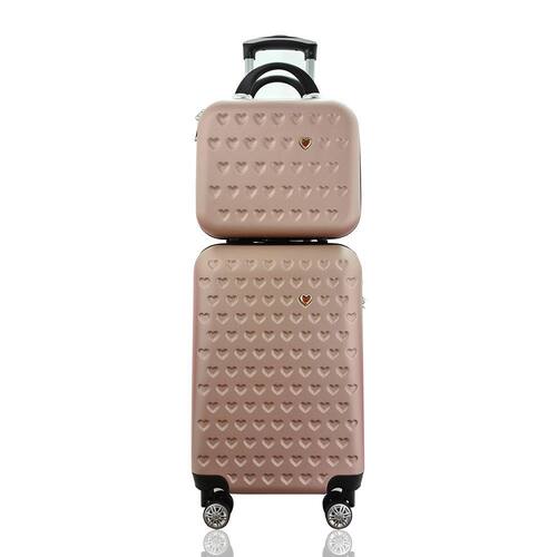 Kit Mala de Bordo mais Frasqueira Rígida - Gladiador C1 Rose Gold Menor preço em Kit Mala de Bordo mais Frasqueira Rígida - Gladiador C1 Rose Gold