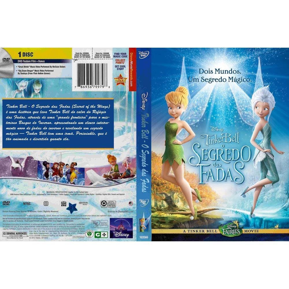 Dvd Tinker Bell O Segredo Das Fadas Ponto