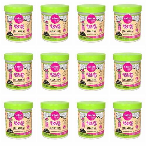 Salon Line To De Cacho Gelatina Super Fixacao 1kg Kit C 12 Ponto Salon Line To De Cacho Gelatina Super Fixacao 1kg Kit C 12 Ponto