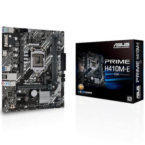 Placa mãe Asus Prime H410M-E LGA 1200 - Chipset Intel H410 - USB 3.2 - Slot M.2 - Micro ATX Menor preço em Placa mãe Asus Prime H410M-E LGA 1200 - Chipset Intel H410 - USB 3.2 - Slot M.2 - Micro ATX