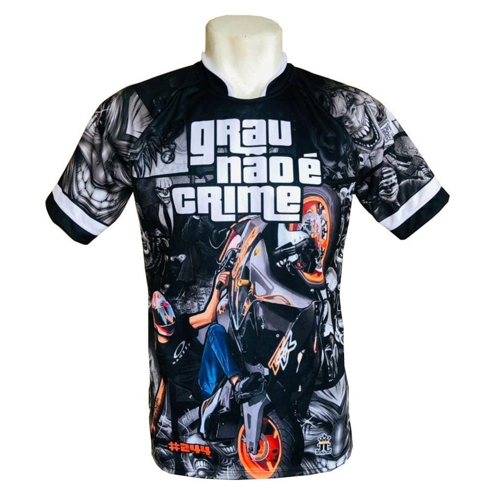 Kit 3 Camisas Camiseta Moto Favela Quebrada Grau Não É Crime