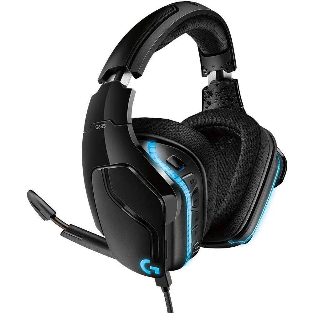 Headset Gamer Logitech G635, RGB, Som Surround 7.1, Drivers Pro-G de 50mm -  981-000748 | Ponto