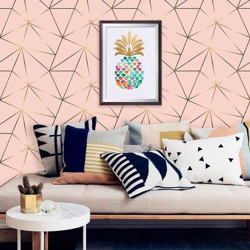 Papel de Parede Zara Soft Pink Rose Gold Ponto