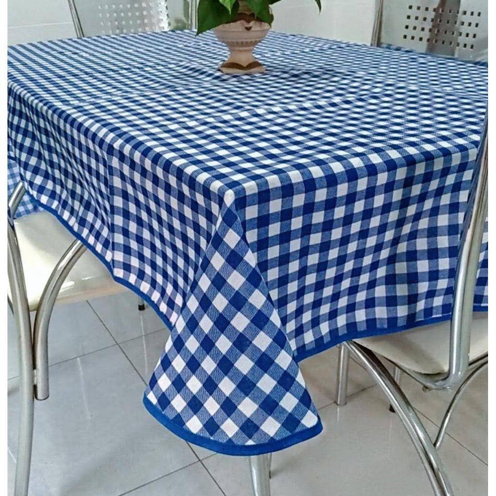 Toalha de Mesa Estampada Decorativa Xadrez Piquenique (Azul, Laranja,  Marrom, Verde) 1 Peça Brisa 8 Lugares (1,45m larg. x 2,50m comp.) (MARROM)