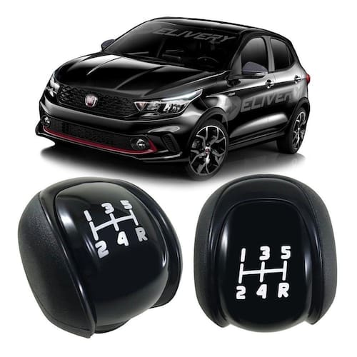 Bola Câmbio Manopla Esportiva Preta Fiat Argo