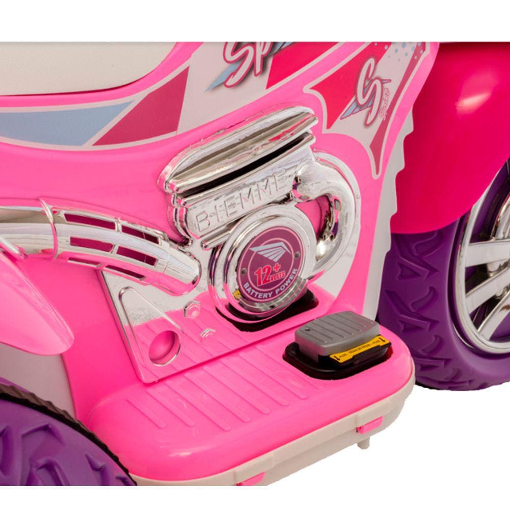 Moto Eletrica Infantil Grande 12v Sprint Turbo Com Capacete