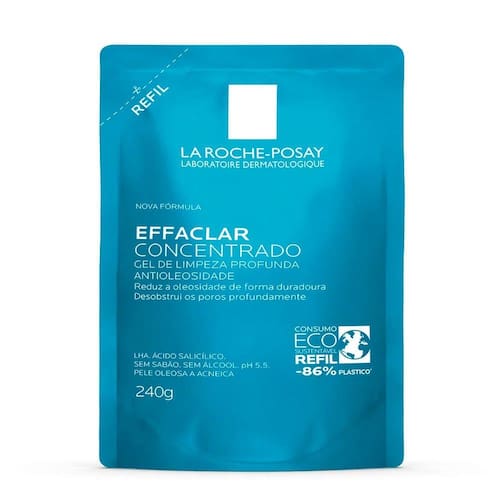 Menor preço em Gel de Limpeza Facial Effaclar Concentrado La Roche-Posay Refil 240g