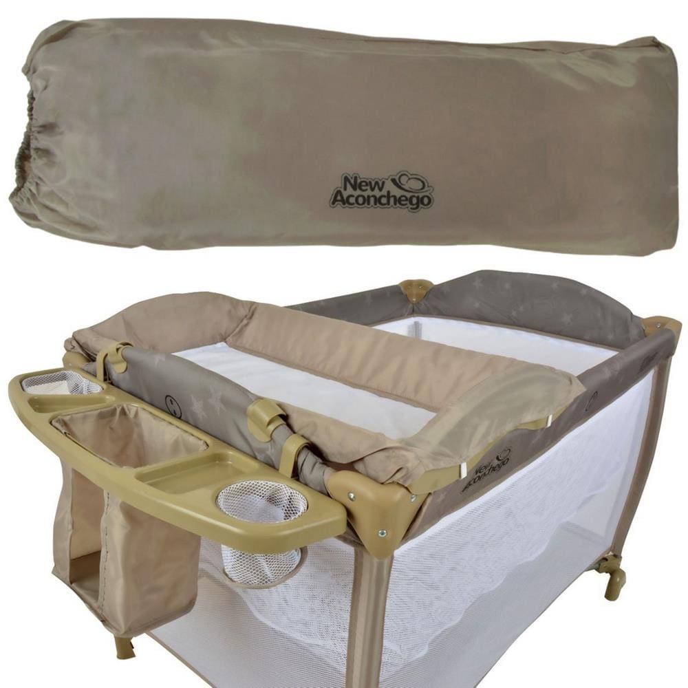 Berço Cercado Portatil Burigotto Aconchego New Beige | Ponto