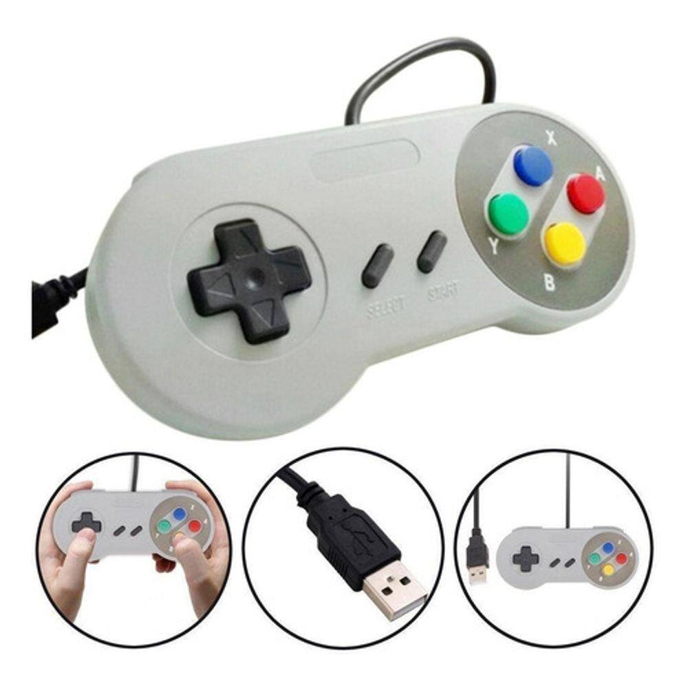 Controle Usb Super Nintendo Joystick Snes Emulador Pc