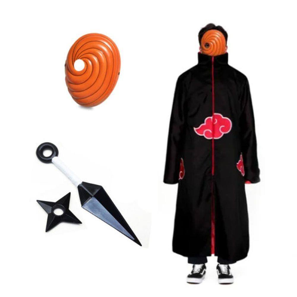 Kit Tobi Akatsuki Manto Akatsuki Mascara Tobi Kunai Naruto | Ponto
