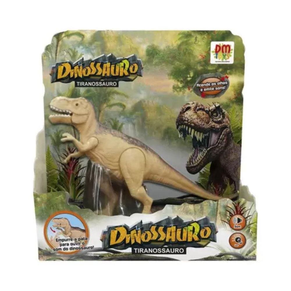 Boneco dino Tiranossauro Rex com controle infravermelho – DM Toys