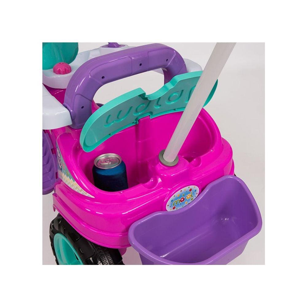 Triciclo Infantil com Empurrador - Triciclo Baby City - Rosa