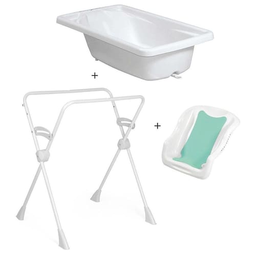 Kit Banheira Banho Bebê Rigída Branca Burigotto Com Suporte e Redutor Menor preço em Kit Banheira Banho Bebê Rigída Branca Burigotto Com Suporte e Redutor