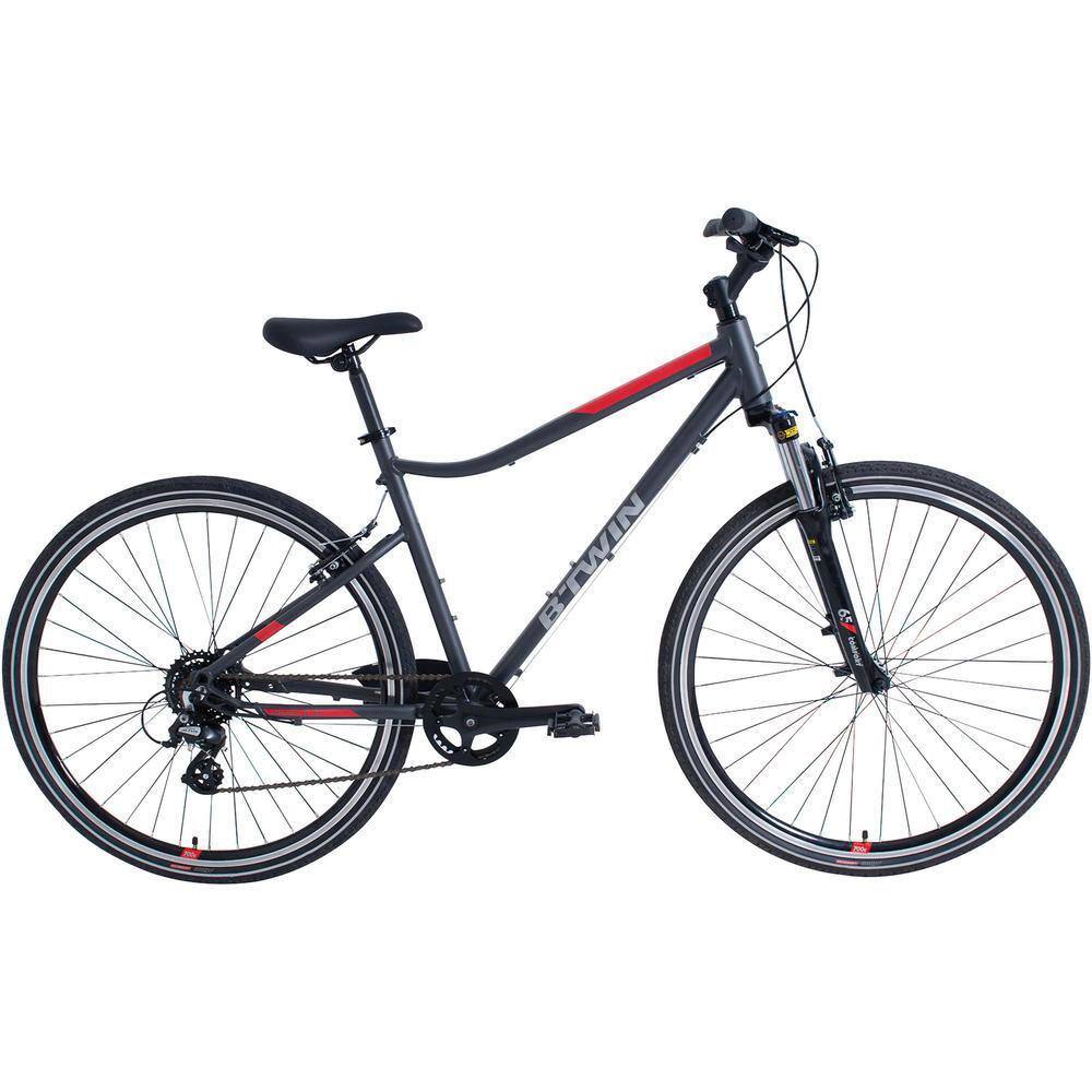 Bicicleta Btwin Riverside 520 Tg Aro 700 Susp. Dianteira 16 Marchas - Preto