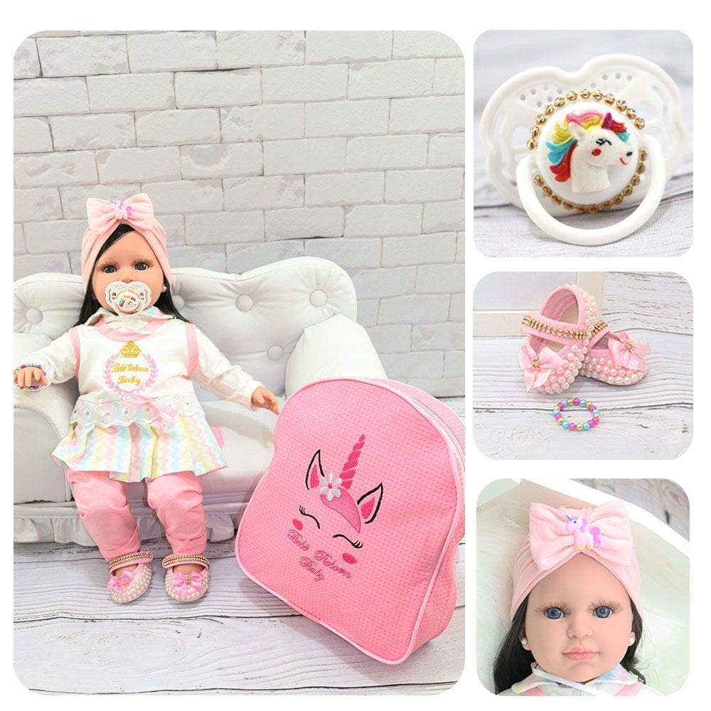 Boneca Bebe Reborn Loira Vestido Realista Original com Bolsa - ShopJJ -  Brinquedos, Bebe Reborn e Utilidades