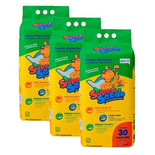 Kit 3 Unidades Tapete Higiênico Cães Super Secão Menor preço em Kit 3 Unidades Tapete Higiênico Cães Super Secão